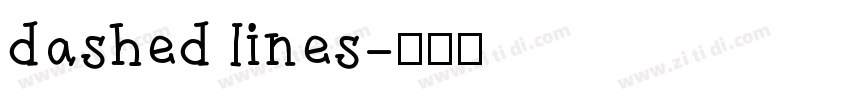 dashed lines字体转换